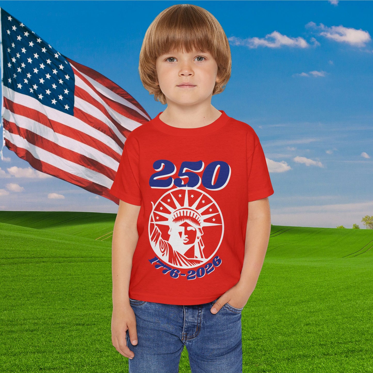 Statue of Liberty 240 1776-2026 Heavy Cotton™ Toddler T-shirt