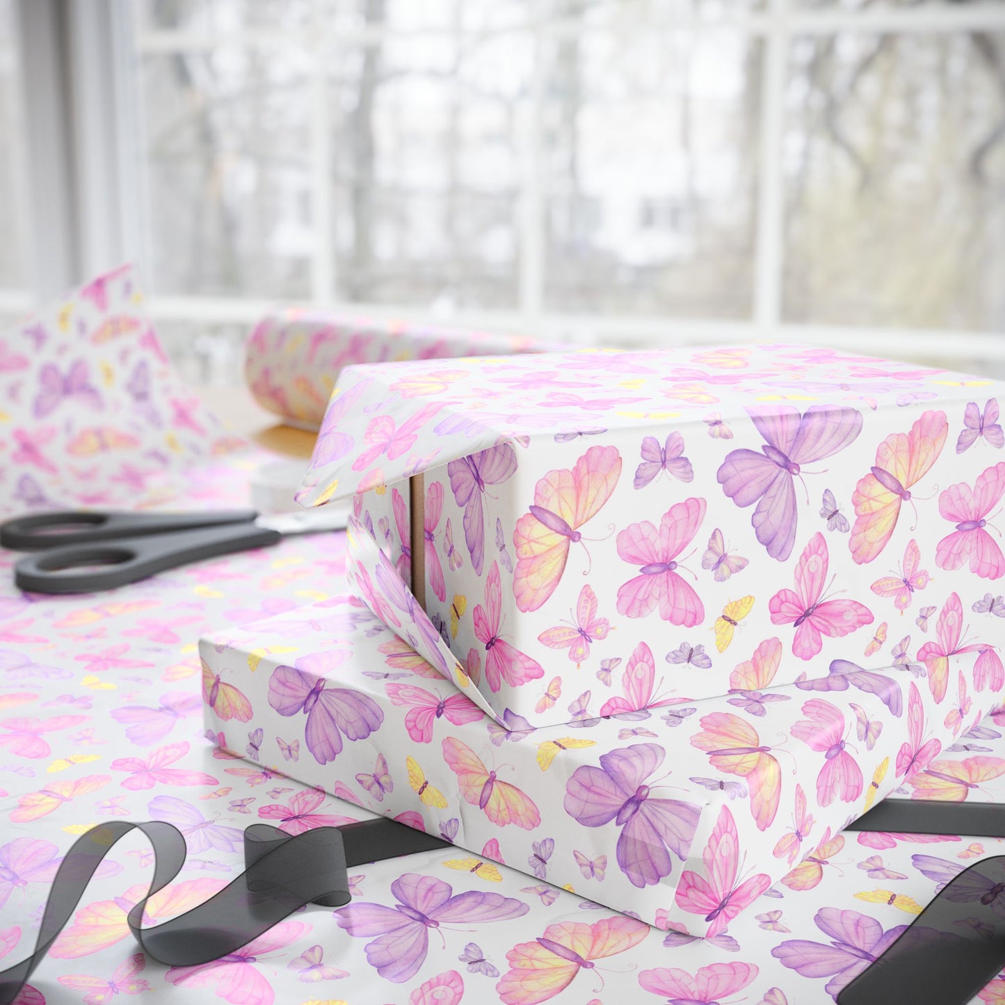 Pastel Butterfly Dreams Wrapping Paper
