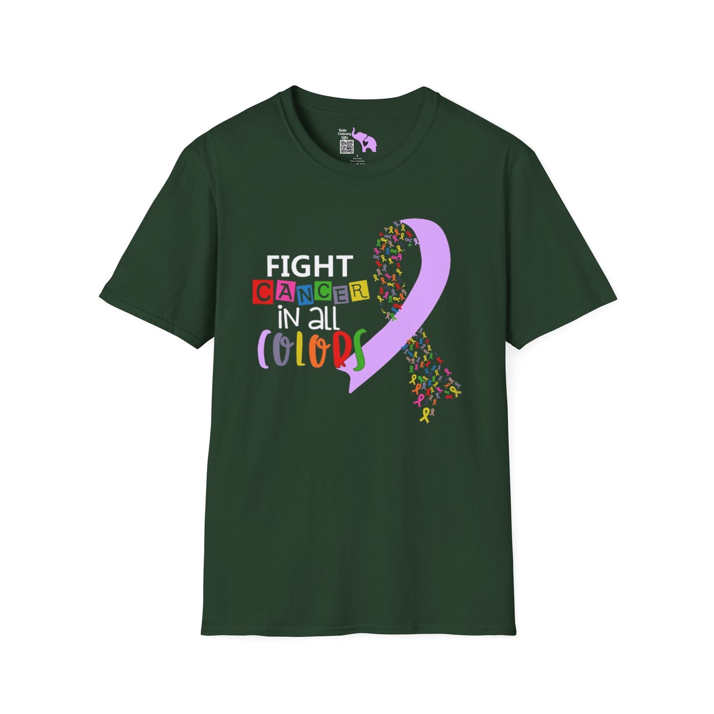 Fight Cancer in All Colors 14 Adult T-shirt