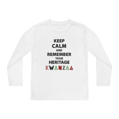 Keep Calm and Remember Your Heritage Kwanzaa Youth Long Sleeve Tee