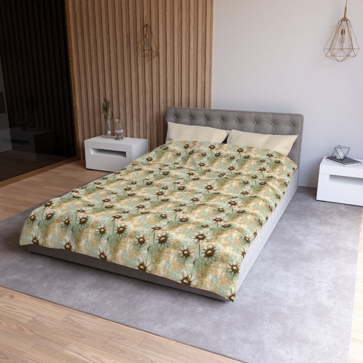 Worn Meadow Daisies Duvet Bedding Set