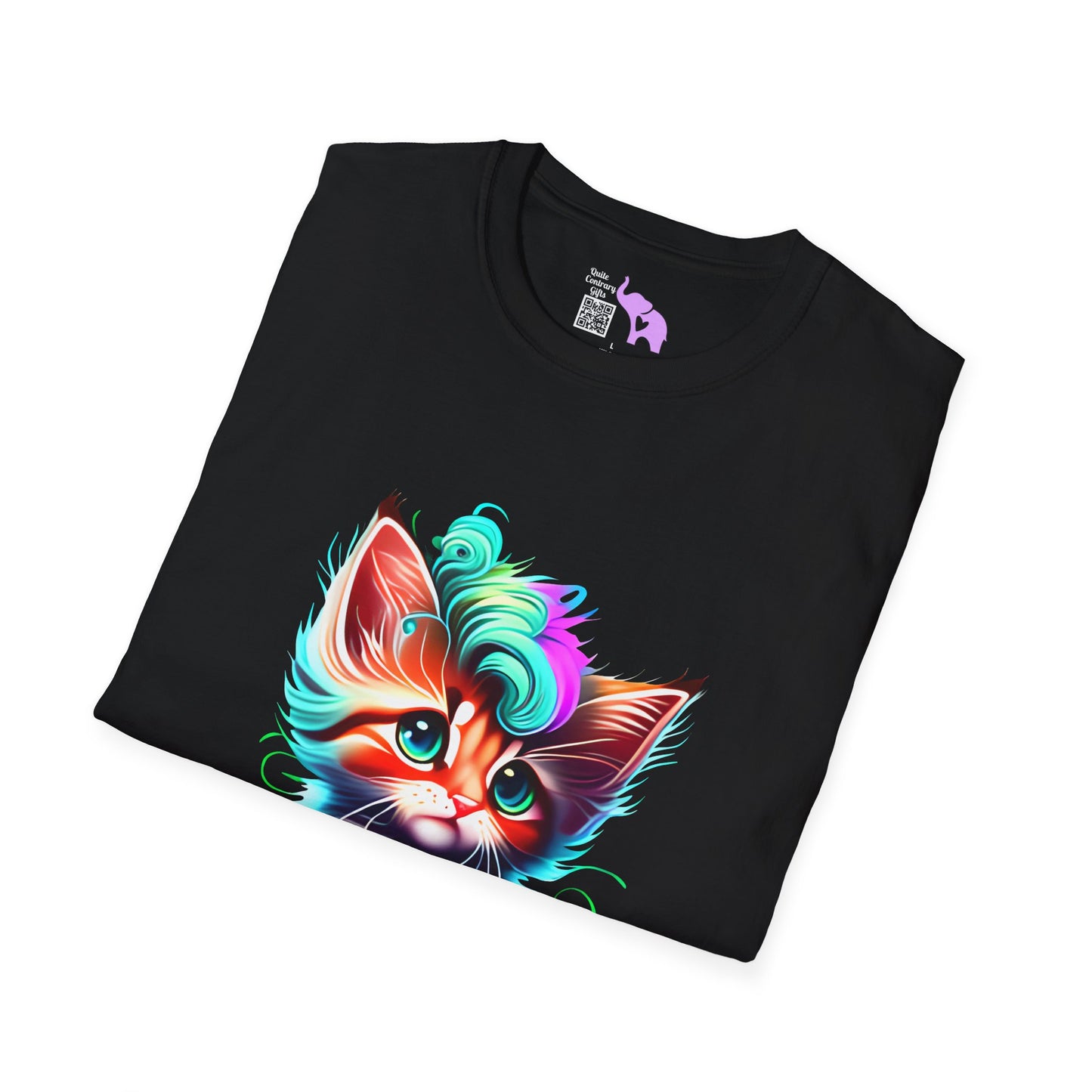 Cute Colorful Kitten 2 Adult T-shirt