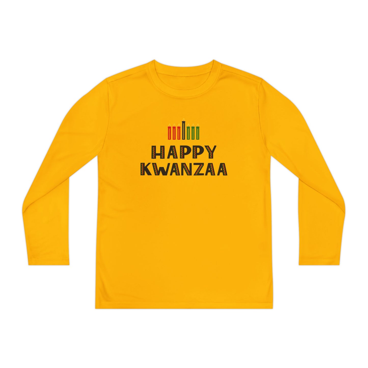 Happy Kwanzaa (Kinara) Youth Long Sleeve Tee