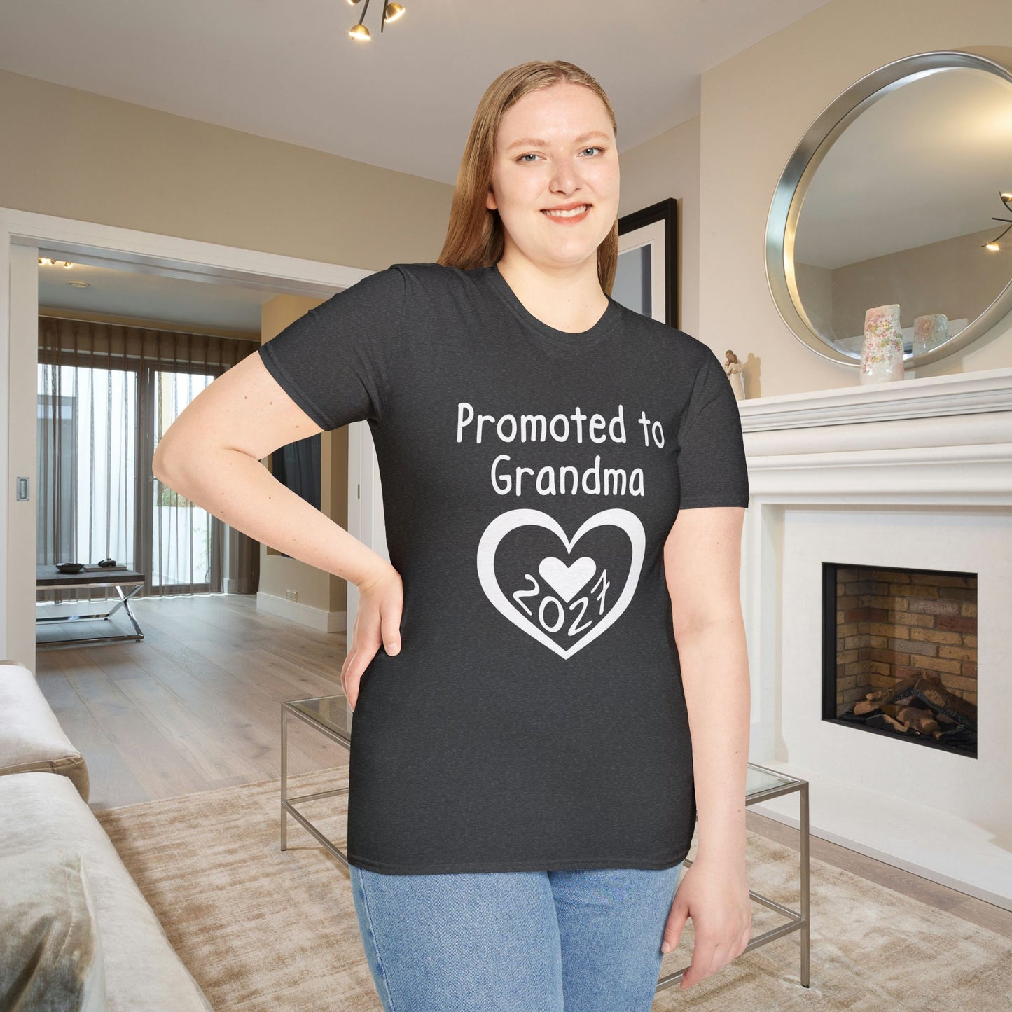 Promoted To Grandma 2027 Adult T-shirt