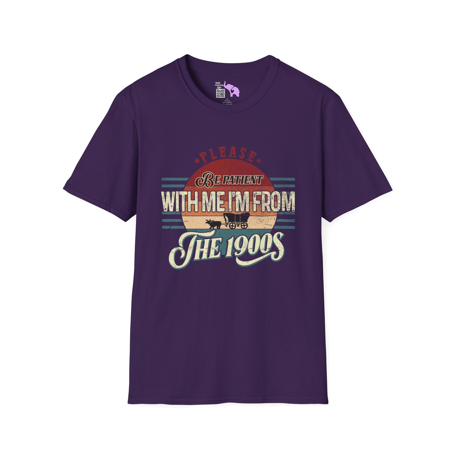 Please Be Patient With Me I'm From The 1900's (Retro Western) Adult T-shirt