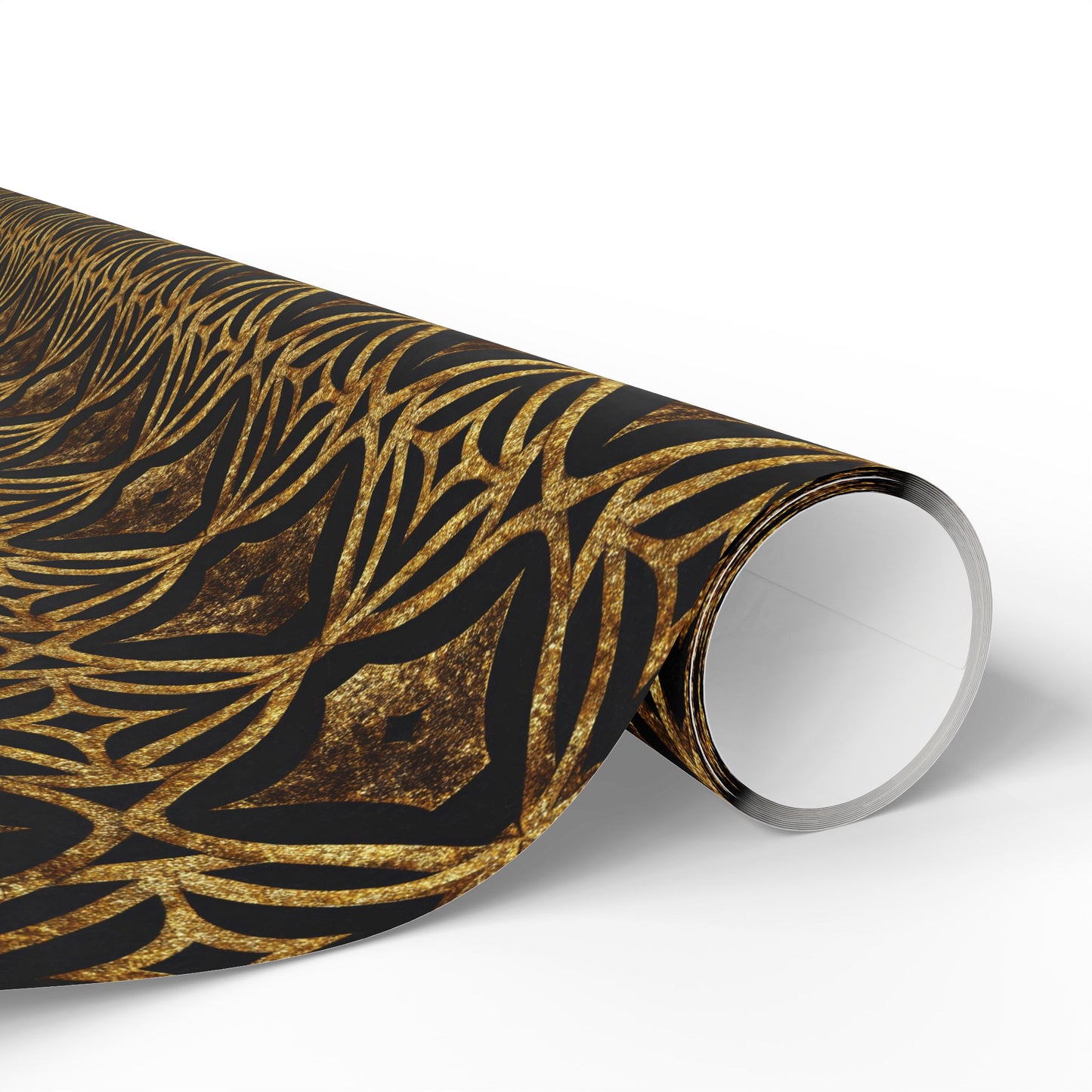 Golden Star Lattice Wrapping Paper