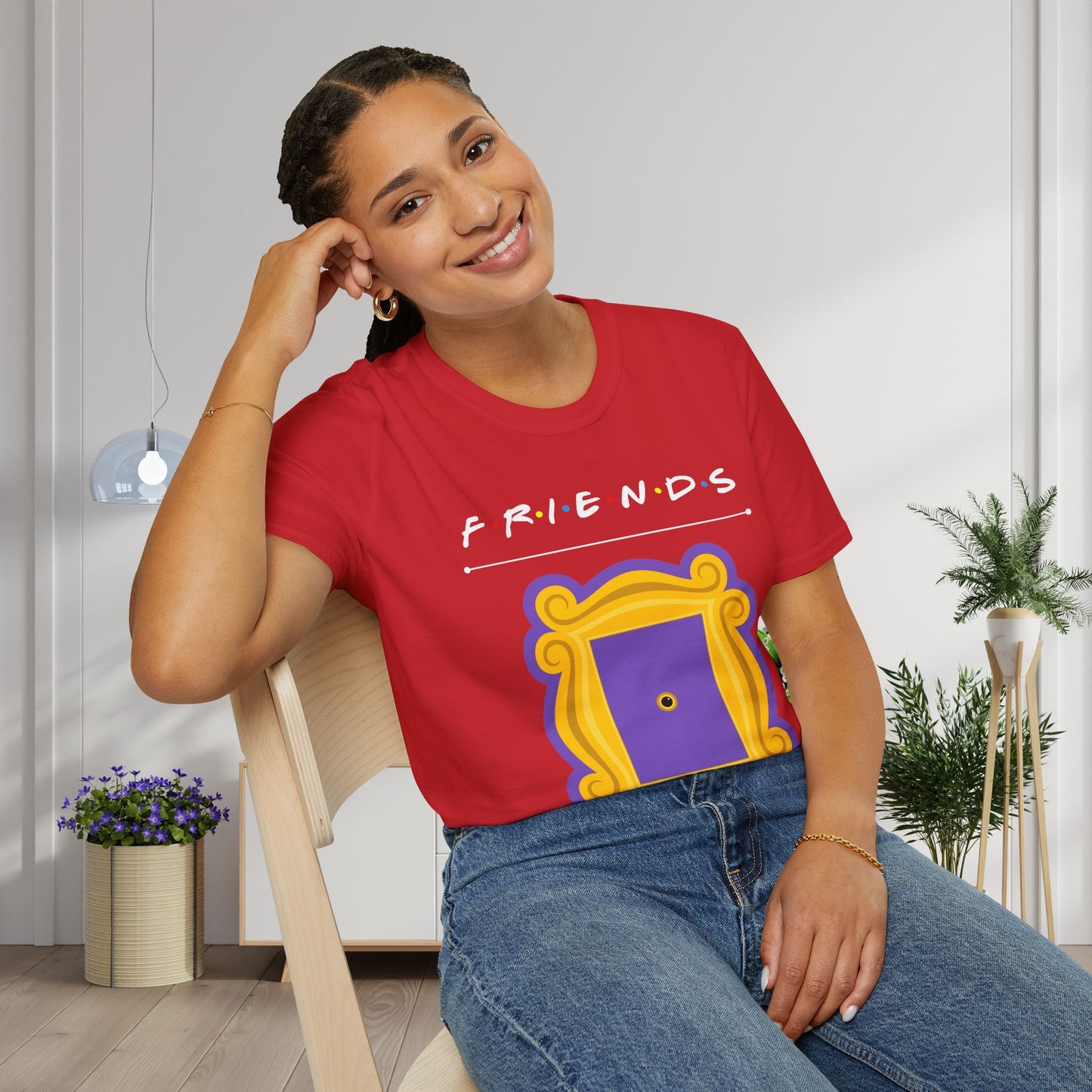 Friends; Peephole Adult T-shirt