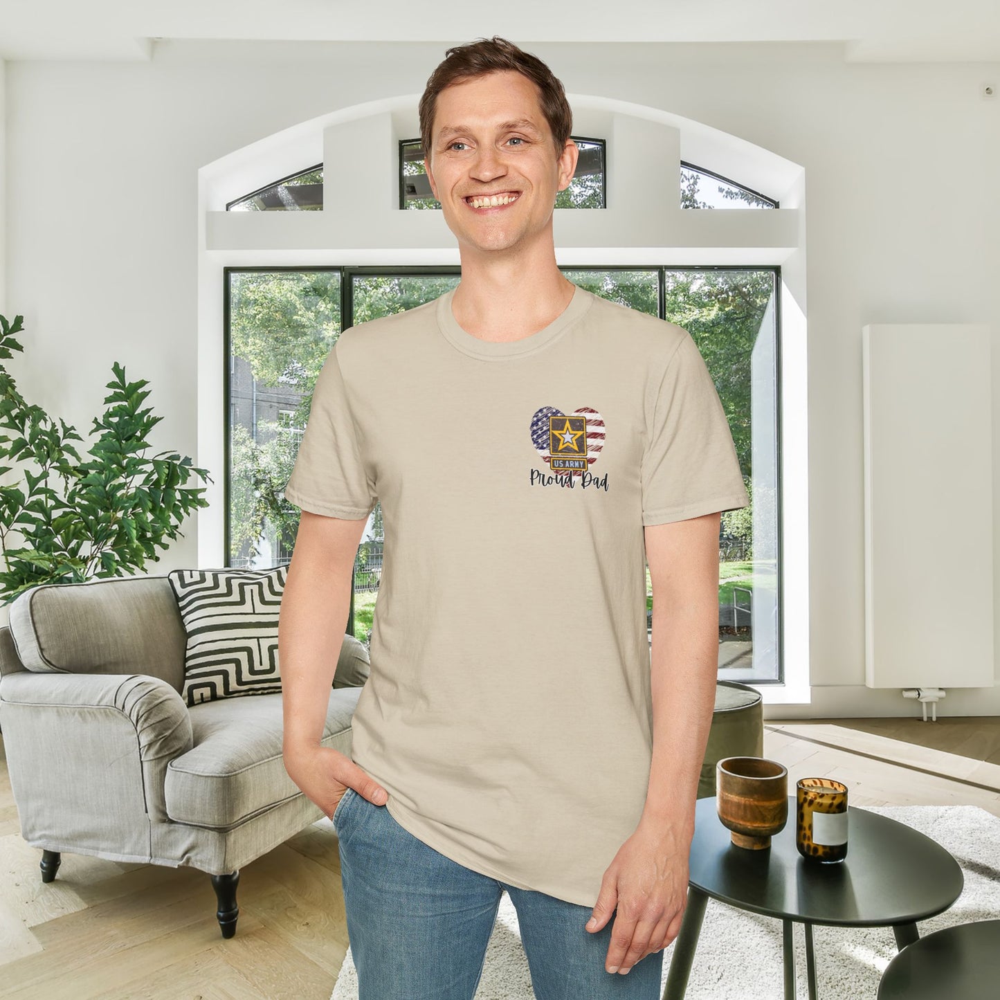 Proud Dad of US Soldier Army Daughter Adult T-shirt