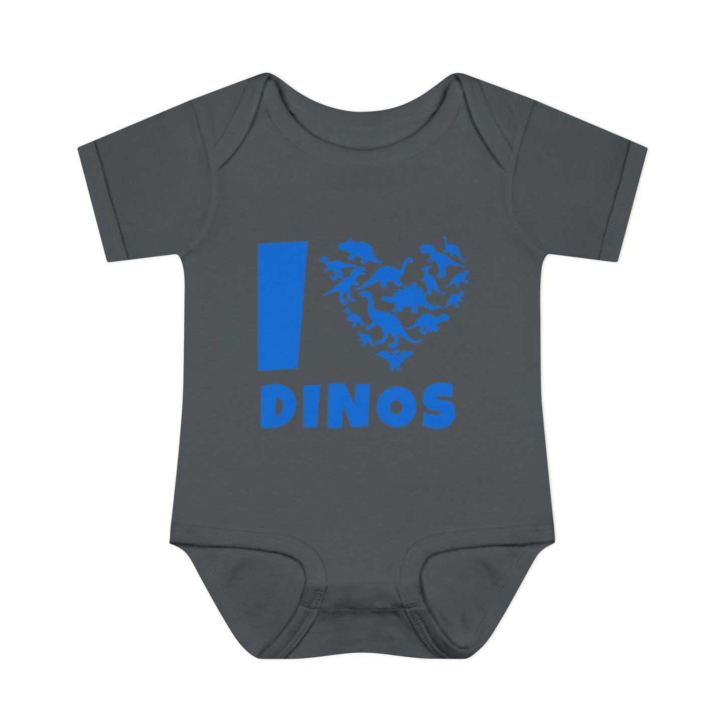 I Love Dinos (Dino Heart) Infant Baby Rib Bodysuit