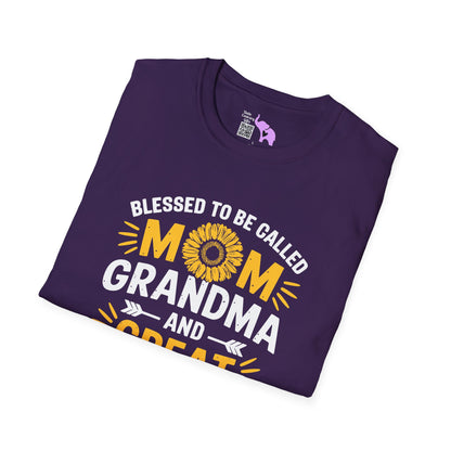 Blessed To Be Called Mom Grandma Great Grandma Adult T-shirt