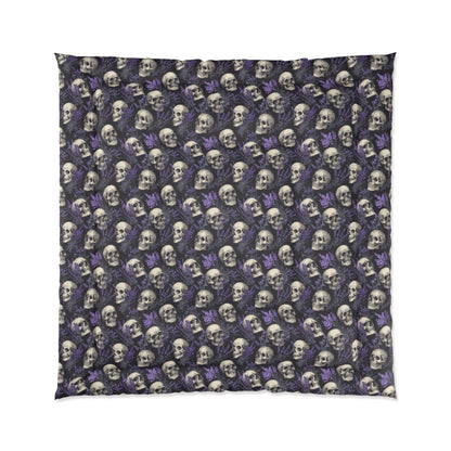 Midnight Lavender Skulls Comforter