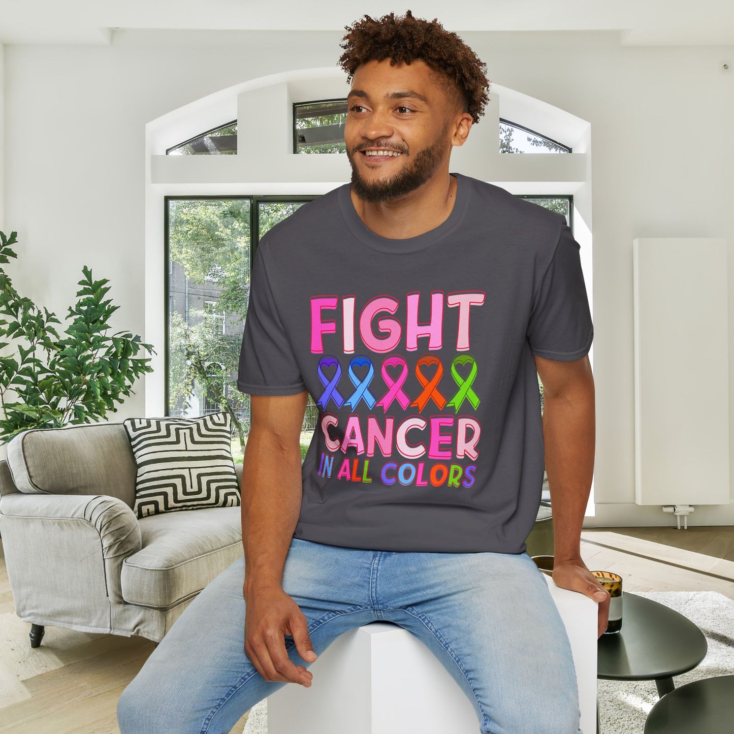 Fight Cancer in All Colors 6 Adult T-shirt