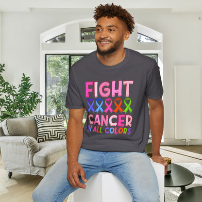 Fight Cancer in All Colors 6 Adult T-shirt