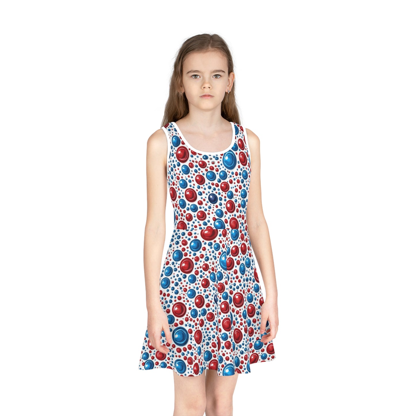 Freedom Dots Girls' Sleeveless Sundress