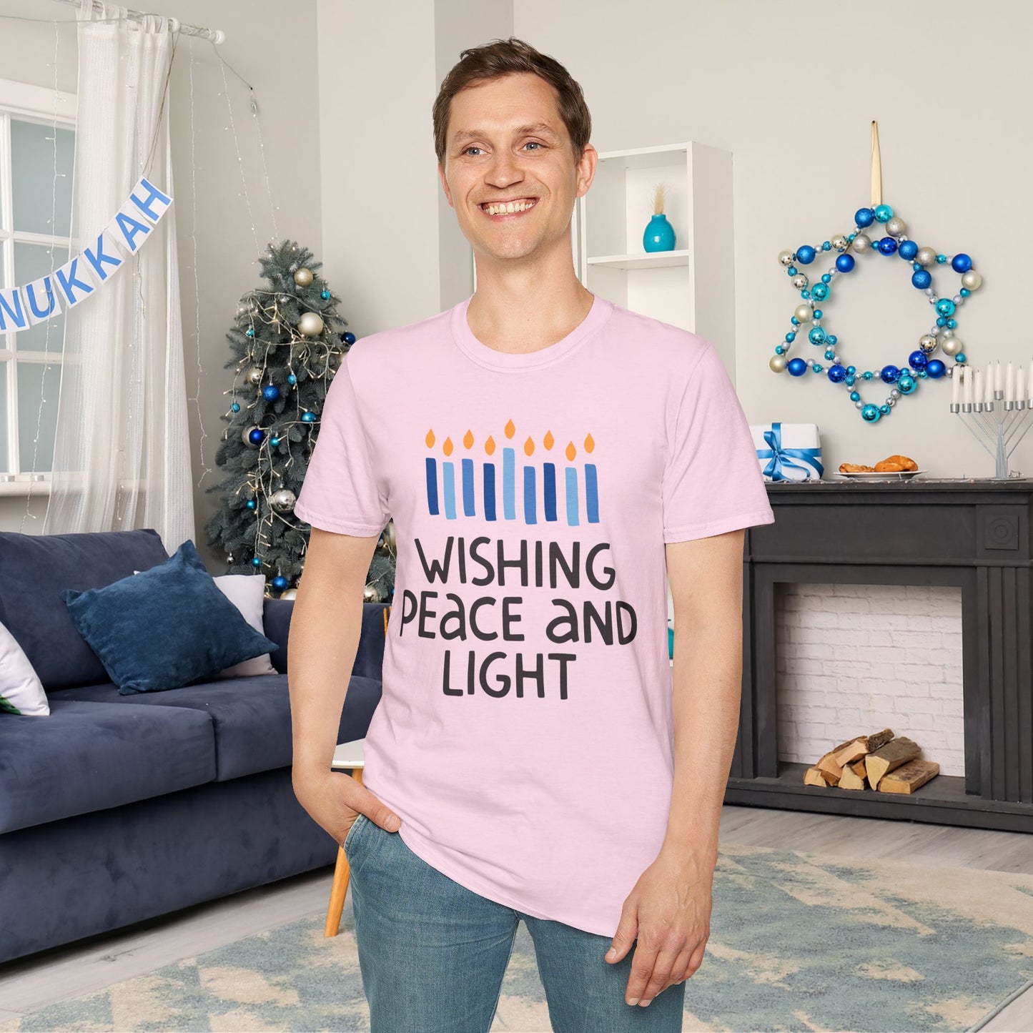 Hanukkah Wishing Peace & Light T-shirt