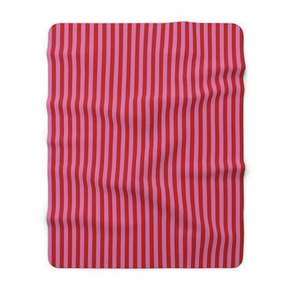 Be Mine Stripes Fleece Blanket