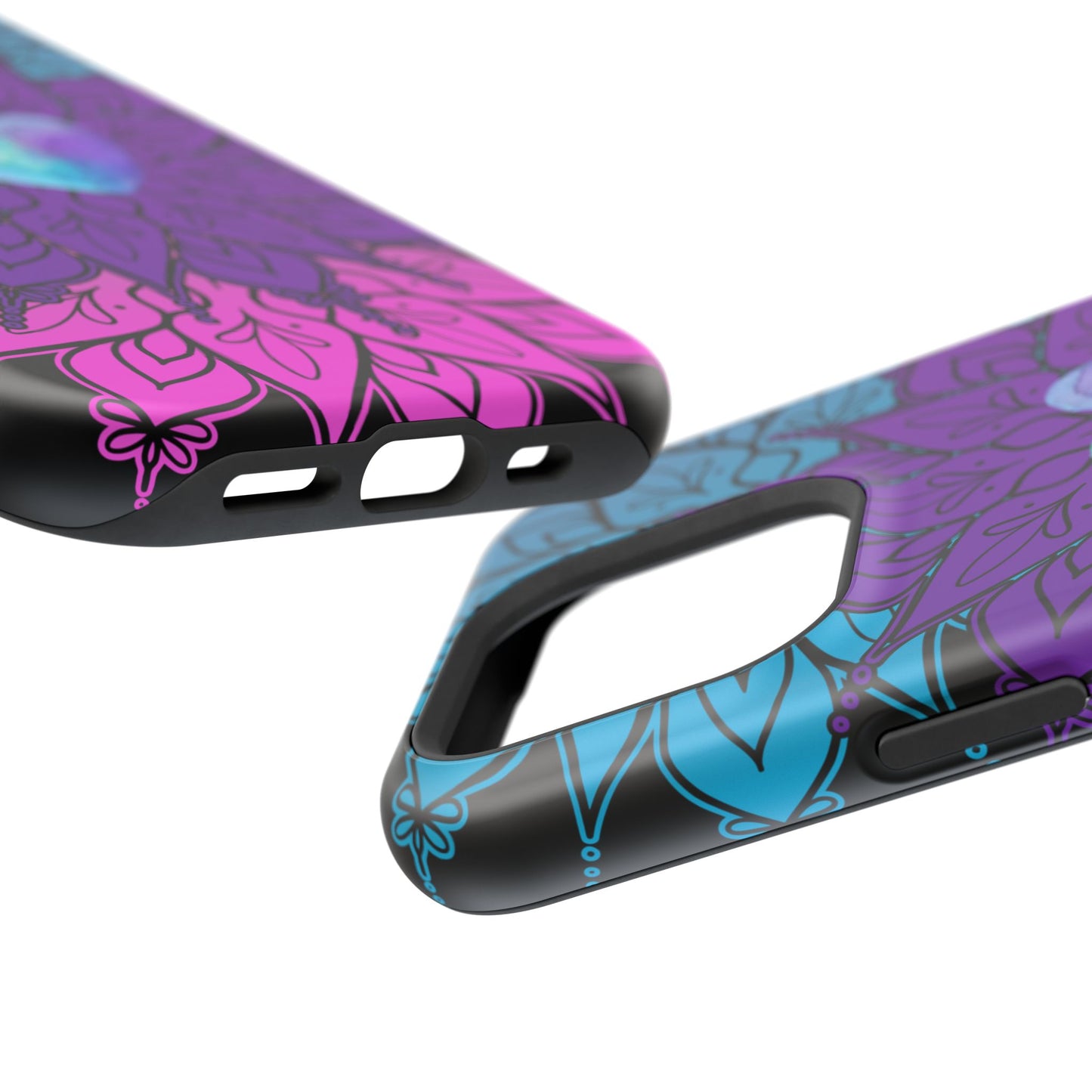Colorful Mandala w/Heart MagSafe® Compatible Tough Case for iPhone