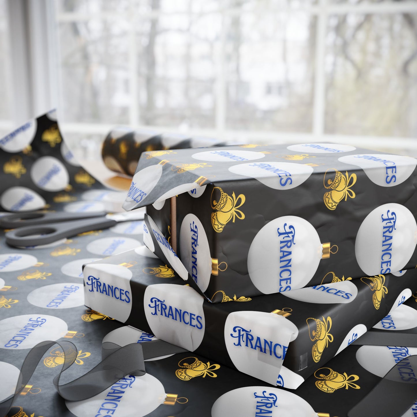 Winter Glam Custom Wrapping Paper (Frances)