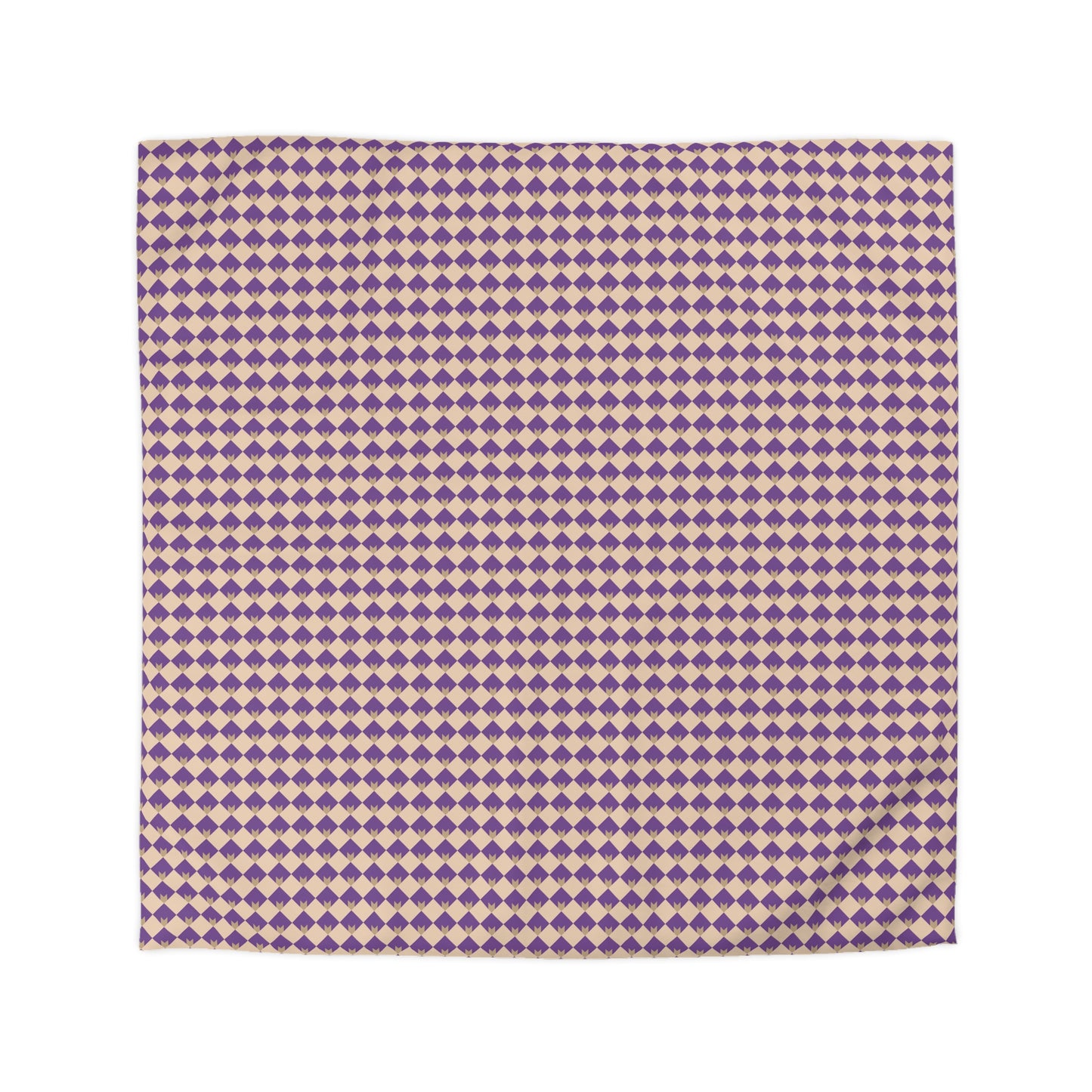 Diamond Bloom-Amethyst & Cream Microfiber Duvet Cover