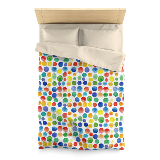 Colorful Polka Dots Microfiber Duvet Cover