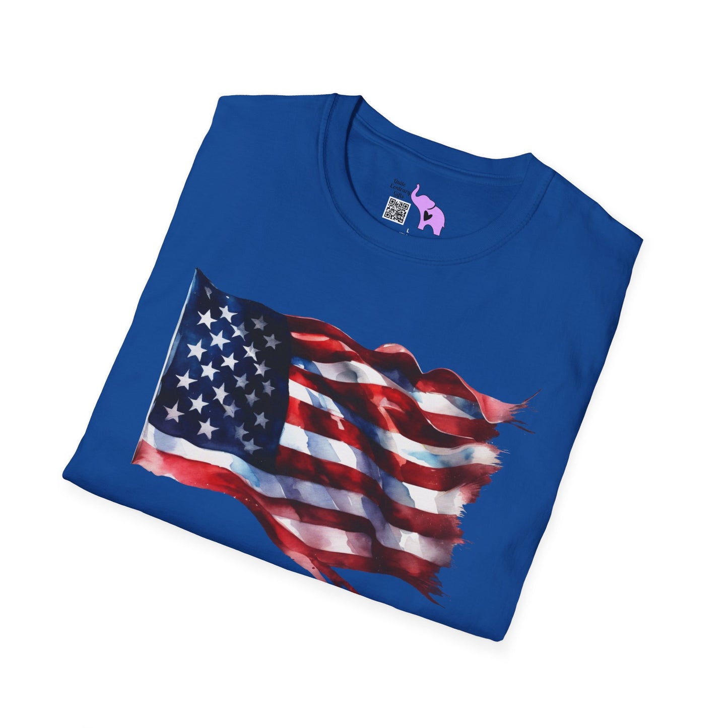 Distressed American Flag Adult T-shirt