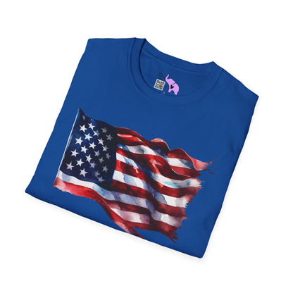 Distressed American Flag Adult T-shirt