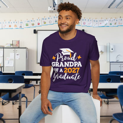 Proud Grandpa of a 2027 Graduate Adult T-shirt