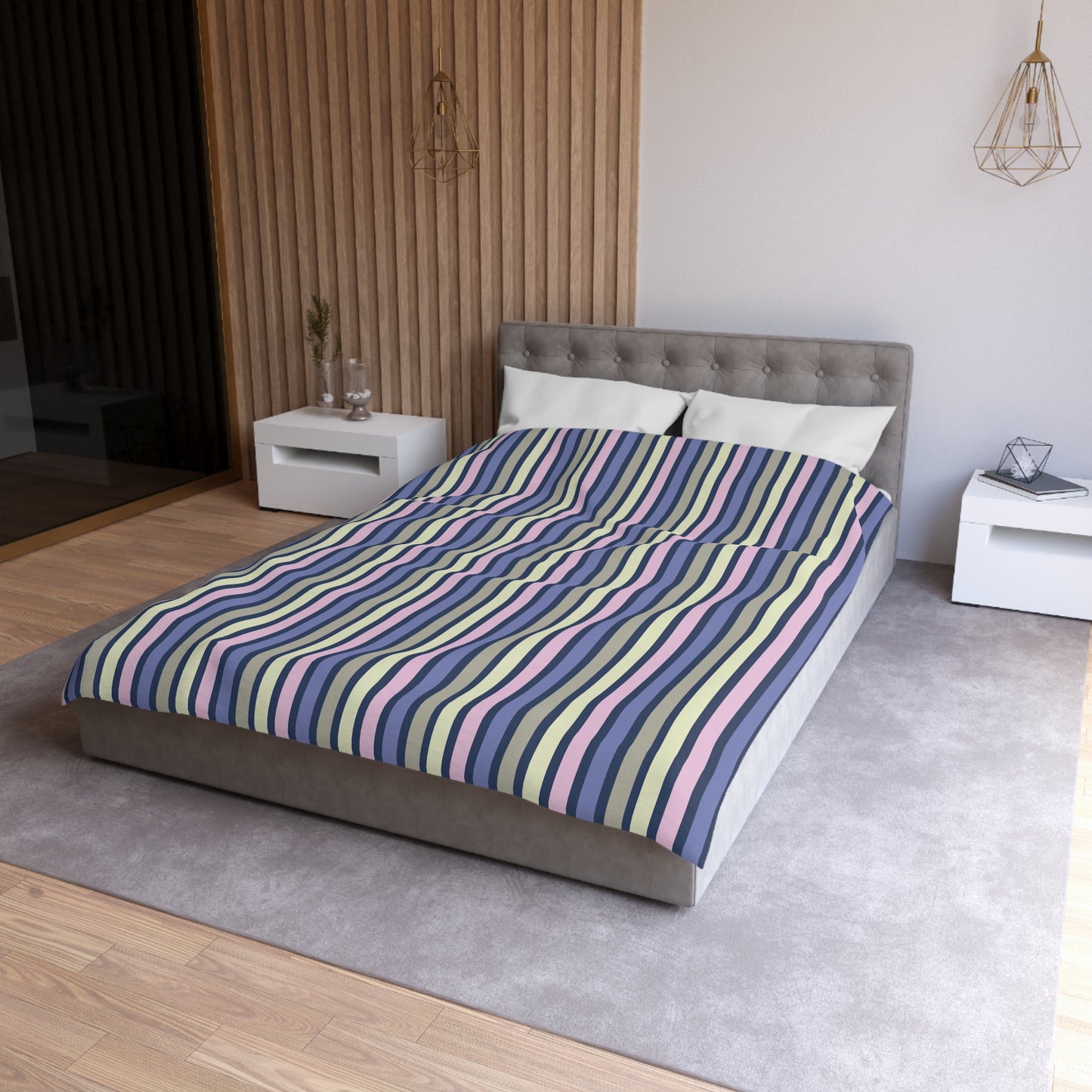 Earthy Stripes Duvet Bedding Set