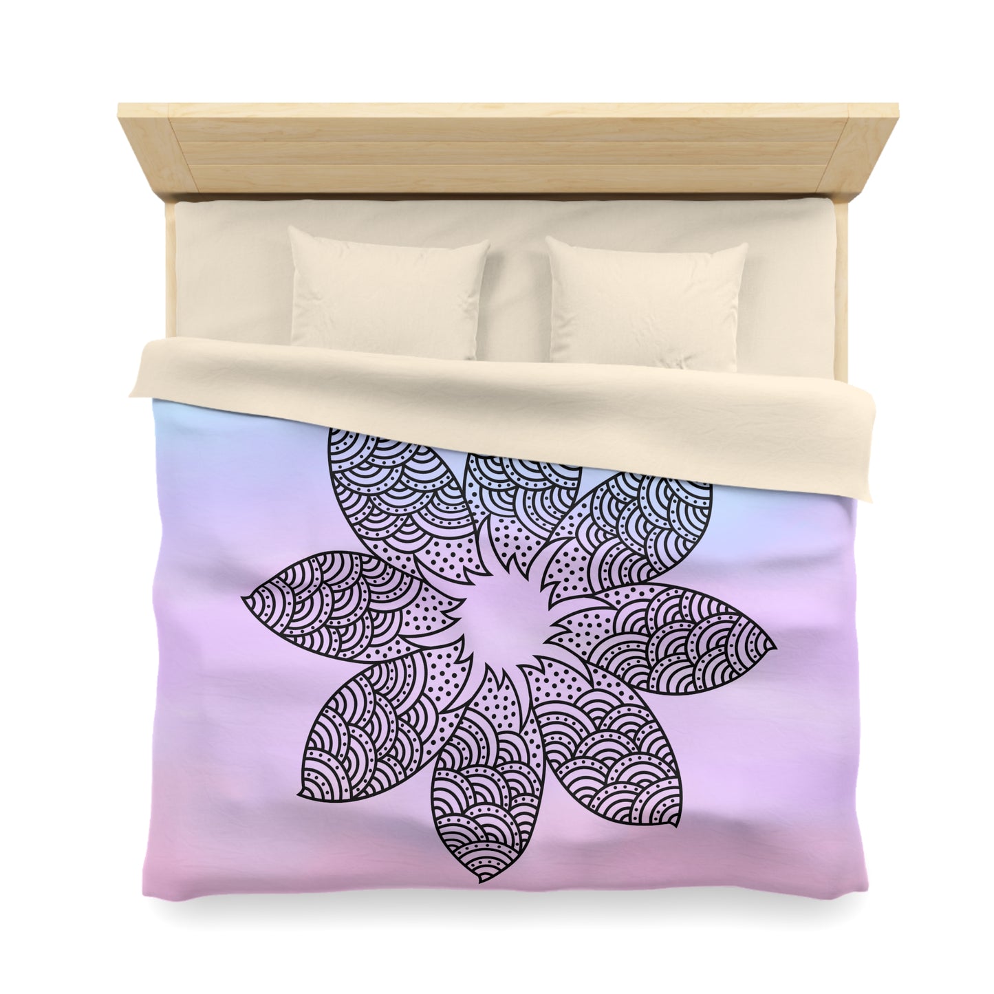 Serene Bloom Microfiber Duvet Cover