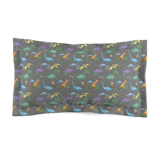 Prehistoric Playtime Microfiber Pillow Sham