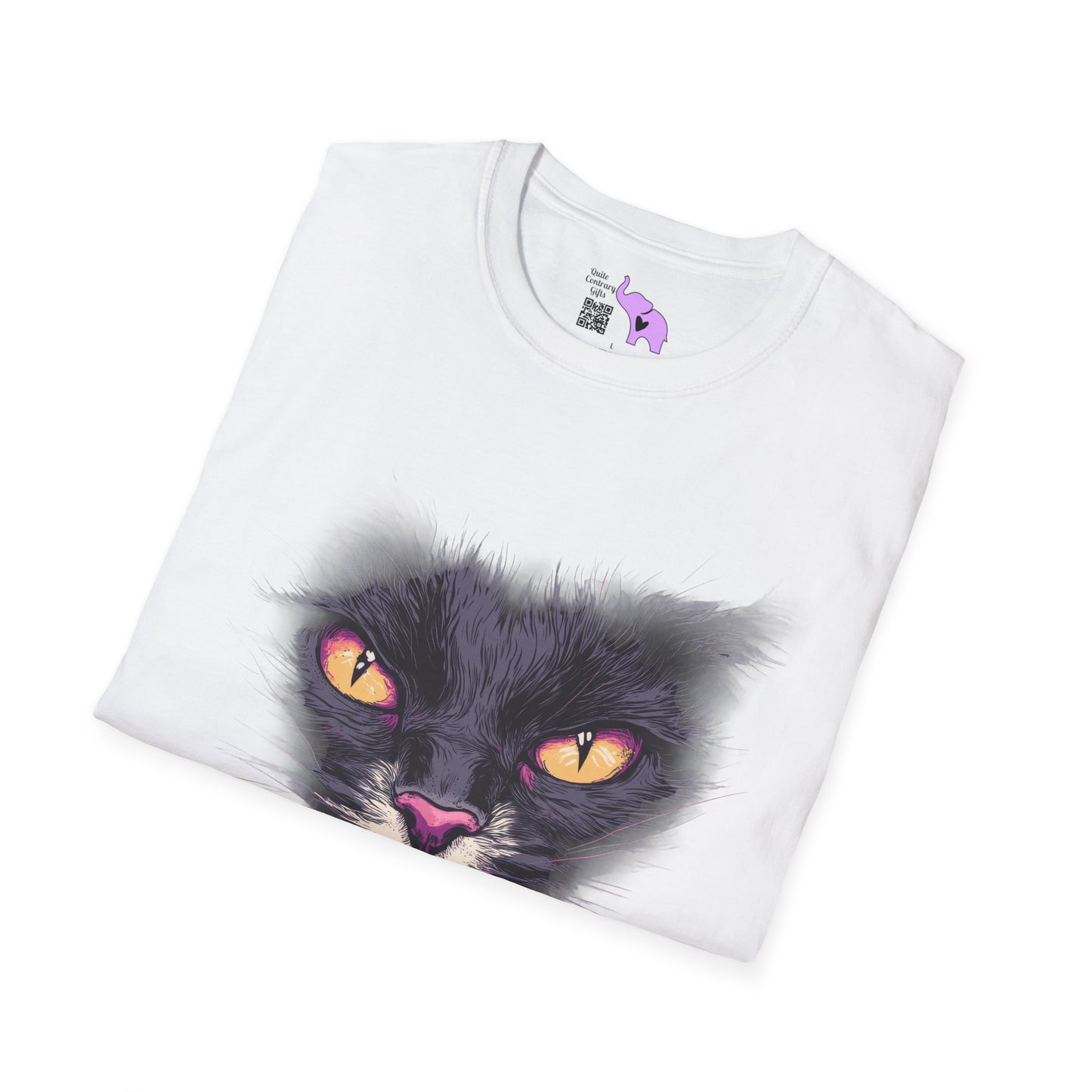 Black Cat Face T-shirt