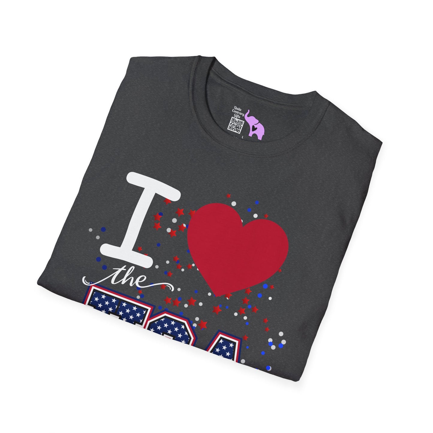 I Love The USA Adult T-shirt