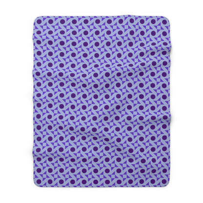Violet Pinwheels Fleece Blanket