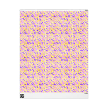 Peach Sorbet Camo Wrapping Paper