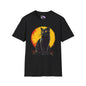 Black Cat Over Full Moon Adult T-shirt