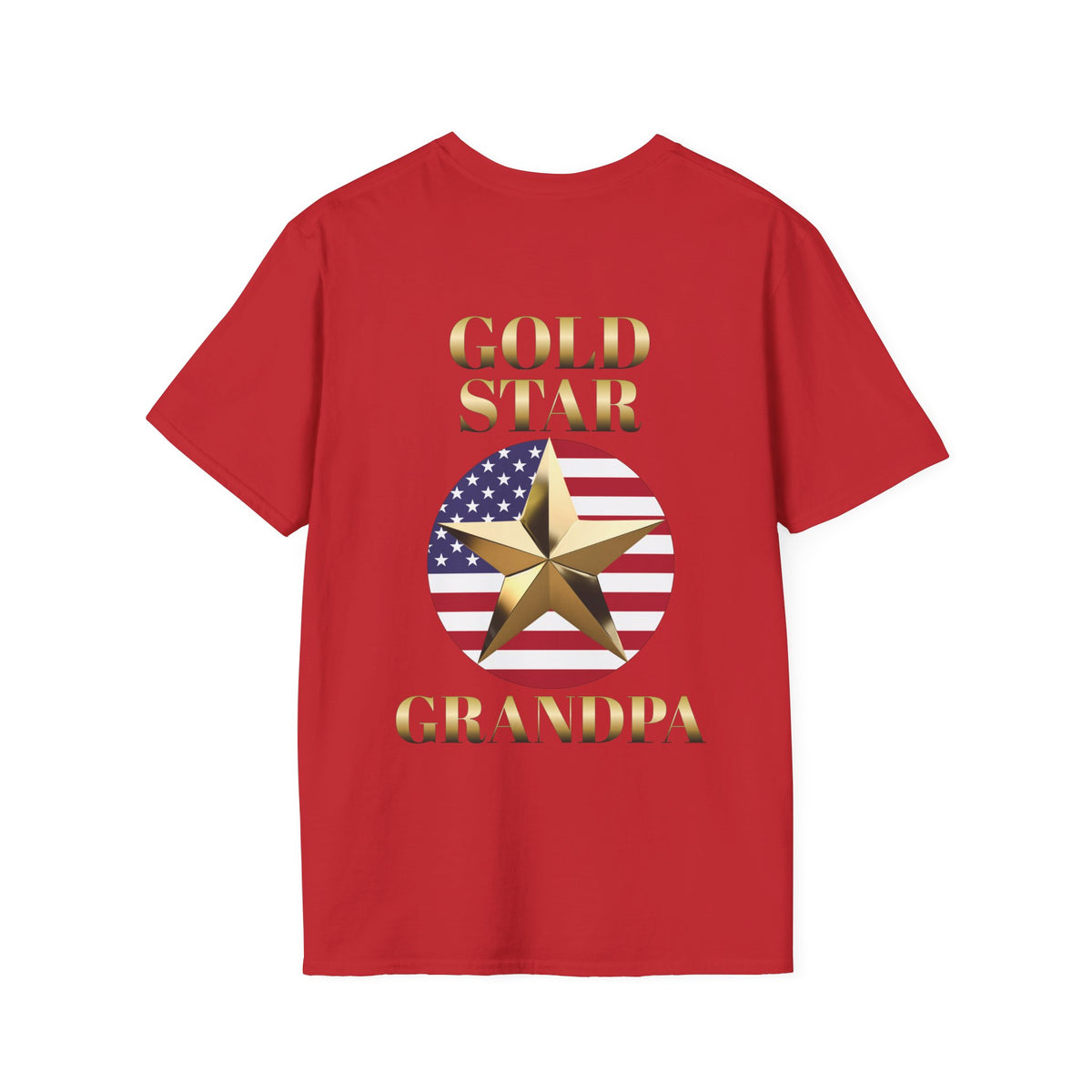 Gold Star Grandpa Forever Proud Adult T-shirt