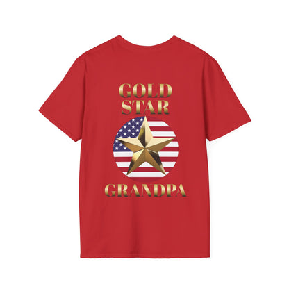 Gold Star Grandpa Forever Proud Adult T-shirt