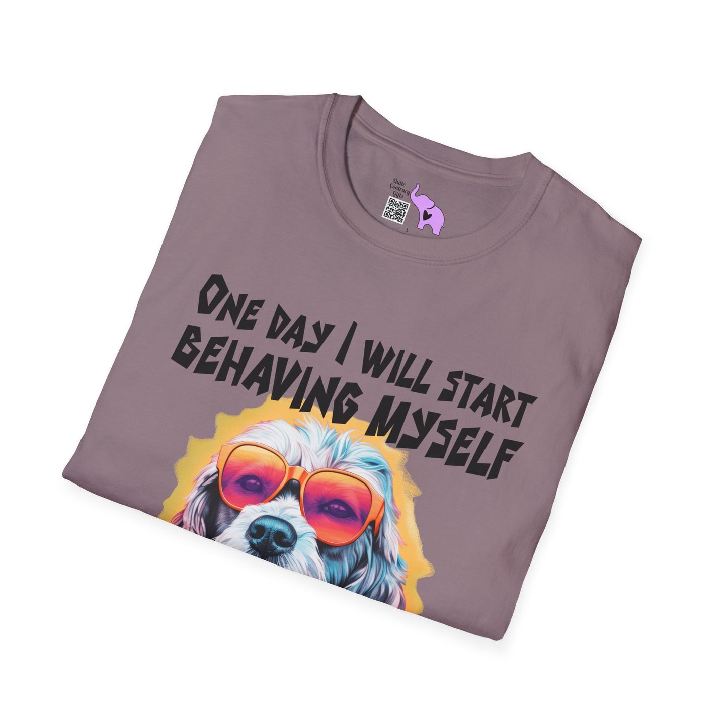 One Day I Will Start Behaving Myself... Adult T-shirt