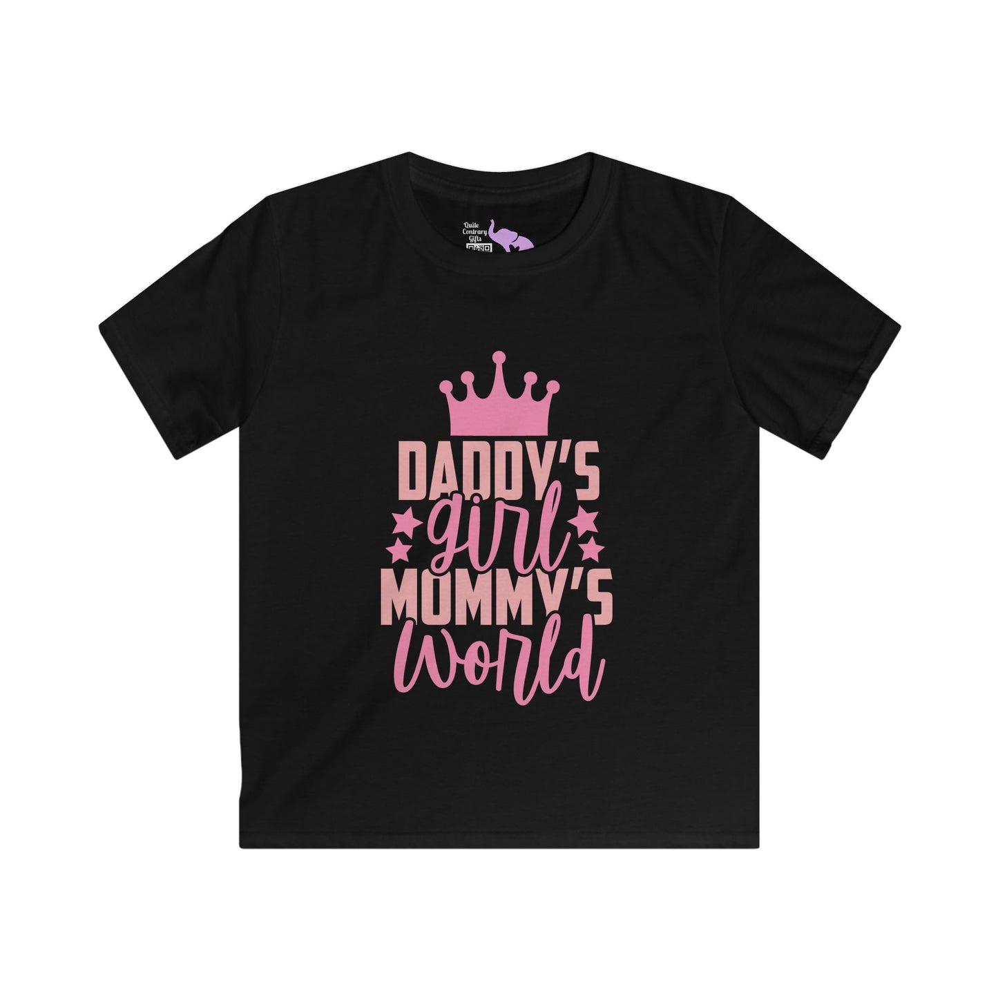 Daddy's Girl Mommy's World Kids Softstyle Tee