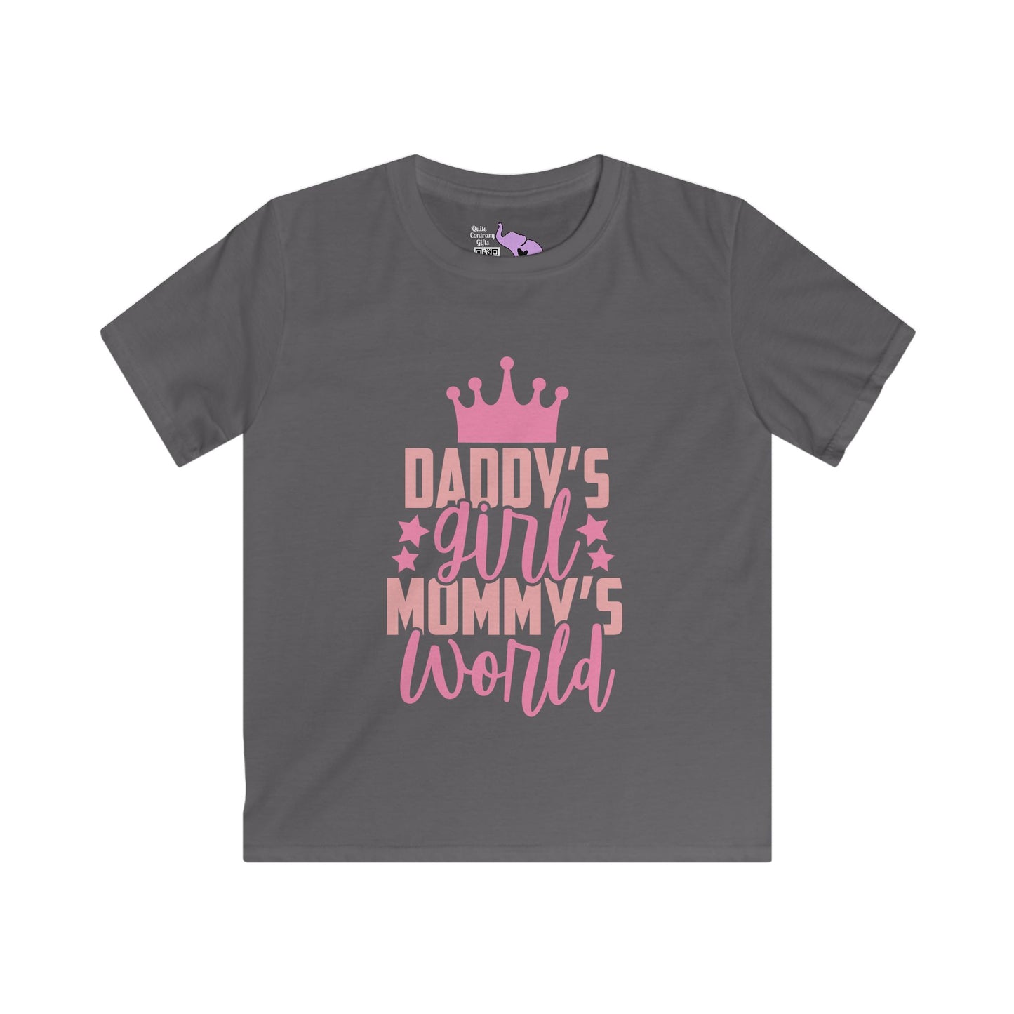 Daddy's Girl Mommy's World Kids Softstyle Tee