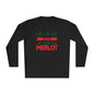 Ho Ho Ho And A Bottle Of Merlot Adult Long Sleeve Tee