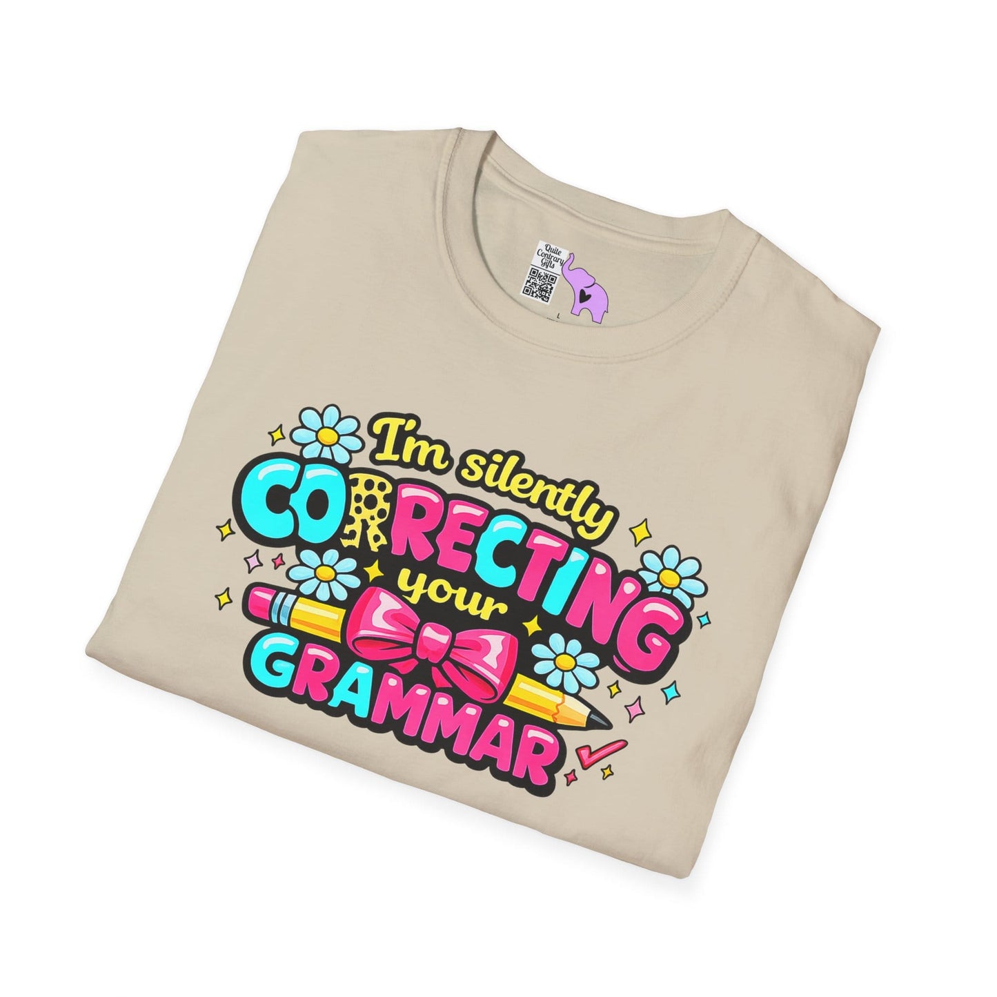 I'm Silently Correcting Your Grammar (Colorful) Adult T-shirt