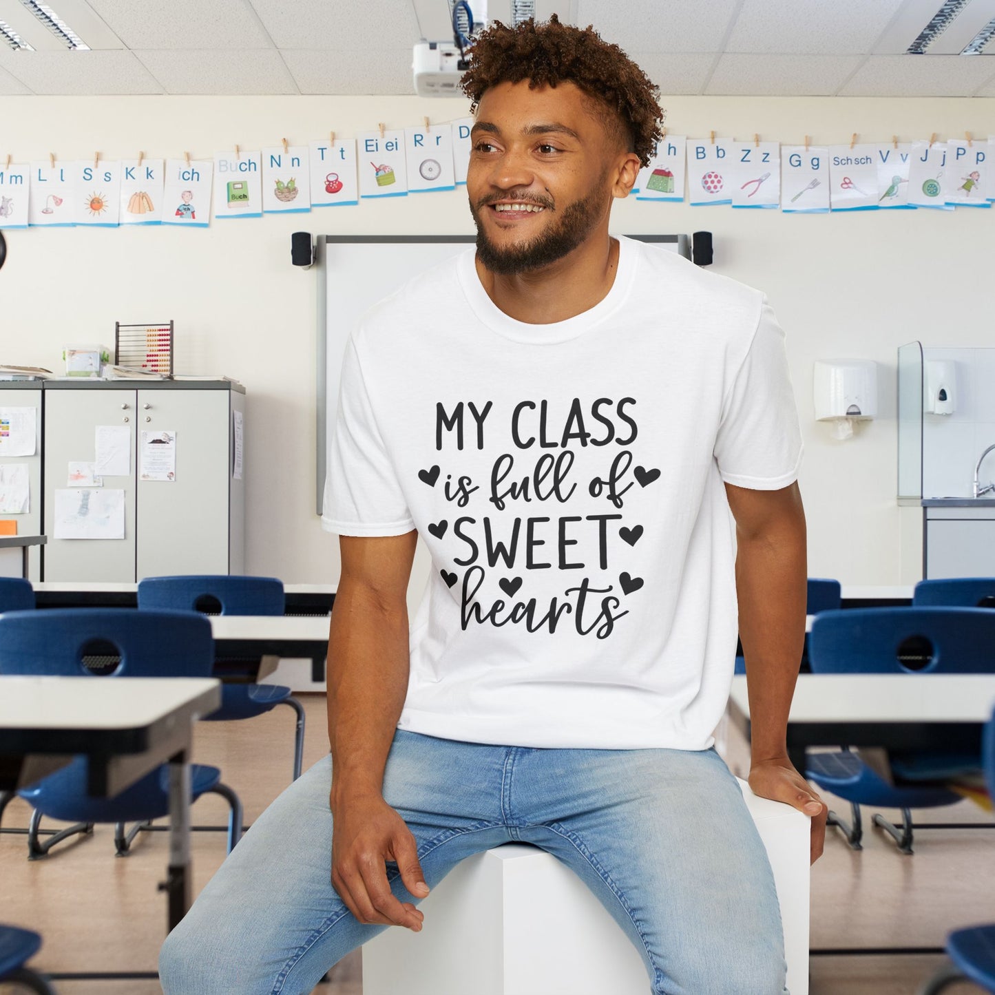 My Class is Full of Sweet Hearts Adult T-shirt