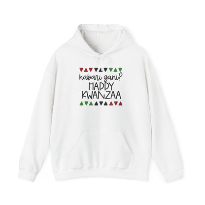 Habari Gani? Happy Kwanzaa Adult Heavy Blend™ Hooded Sweatshirt