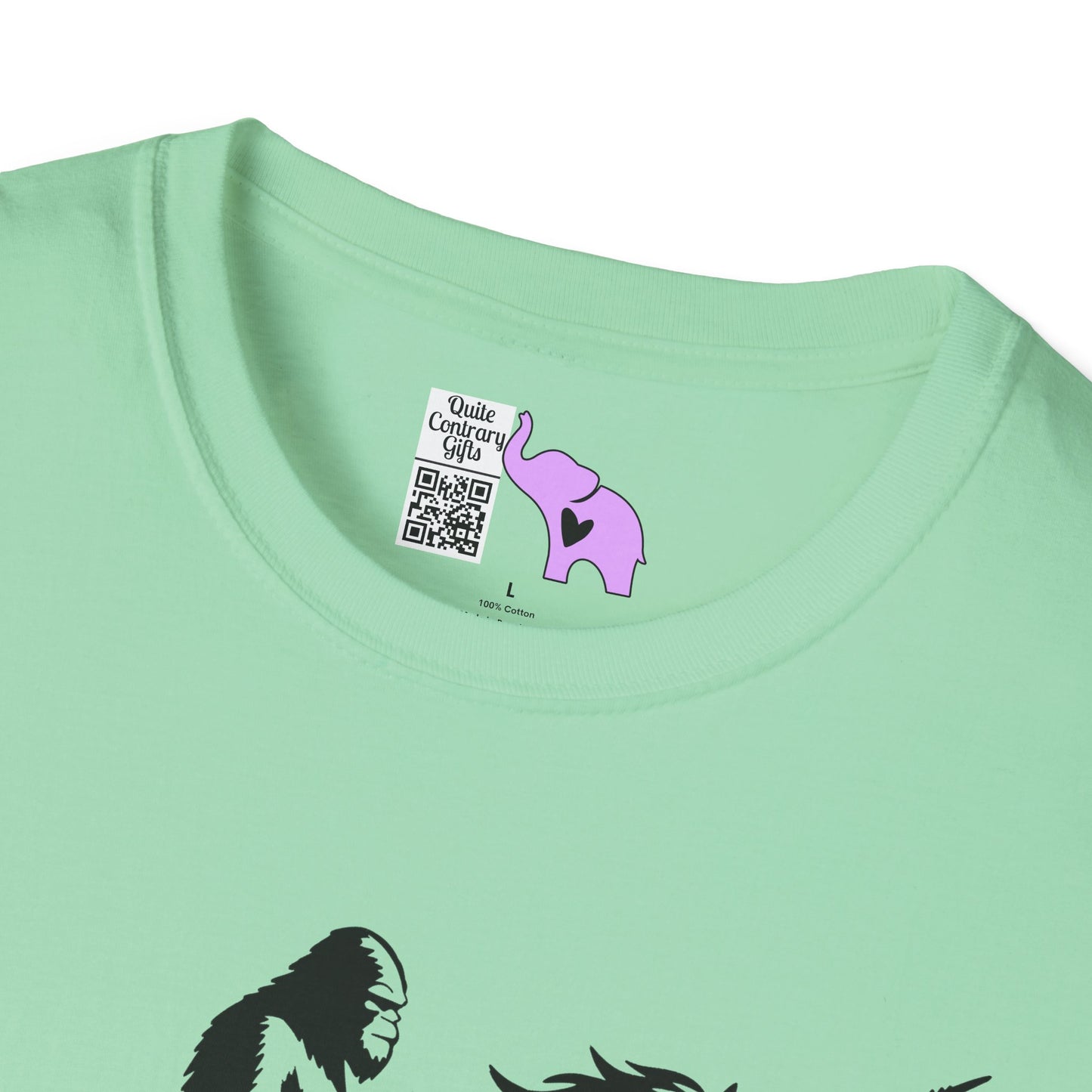 Bigfoot Rides A Unicorn Adult T-shirt