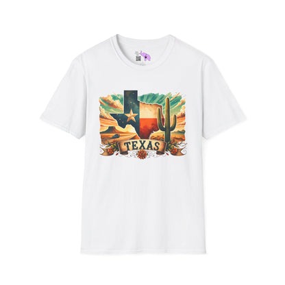 Texas Desert Roads 4 Adult T-shirt