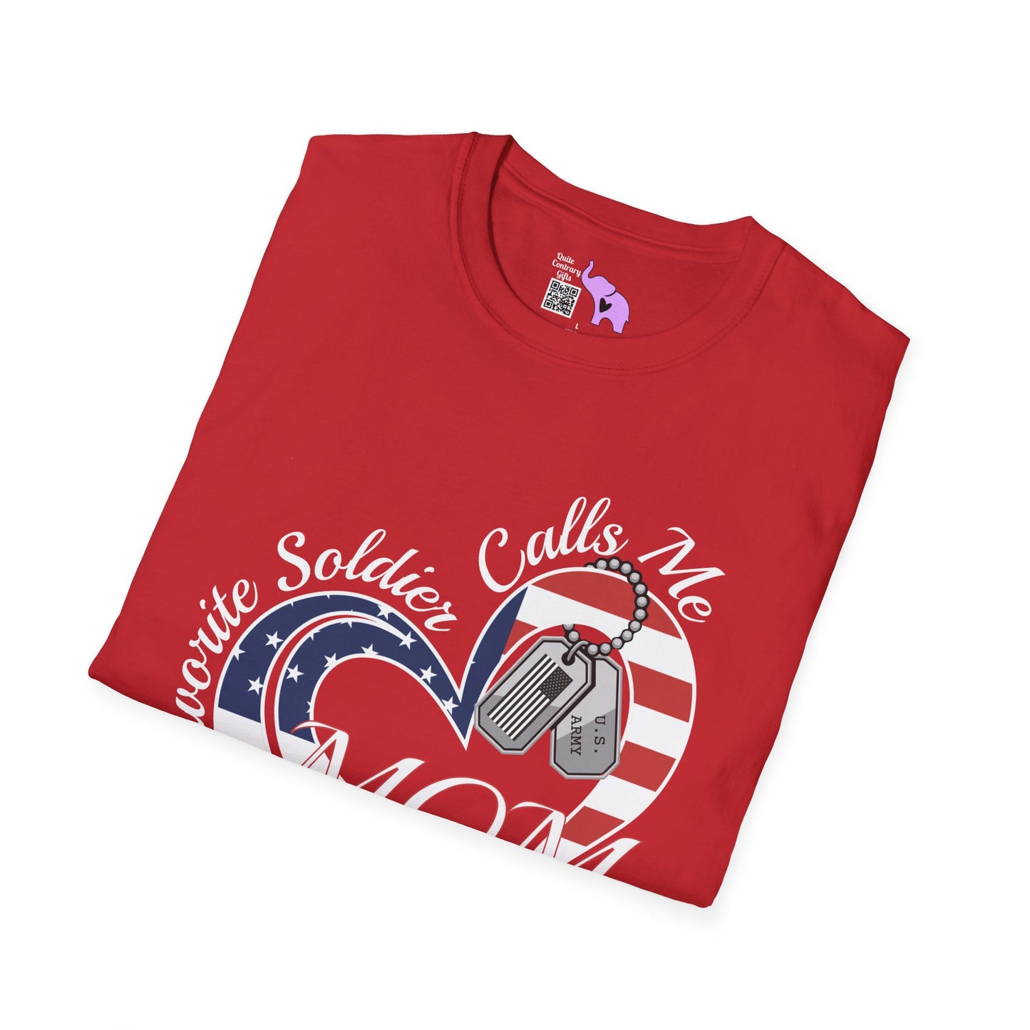 My Favorite Soldier Calls Me Mom Adult T-shirt