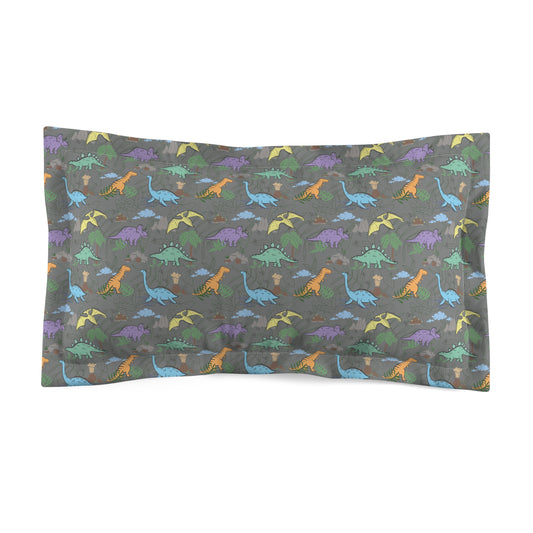 Prehistoric Playtime Microfiber Pillow Sham