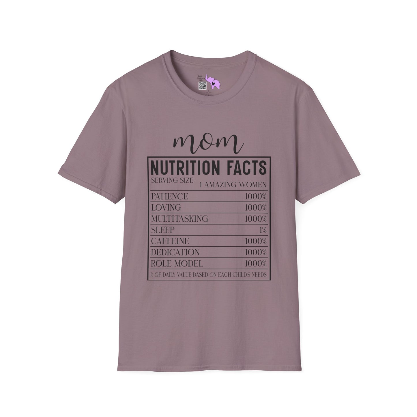 Mom Nutrition Facts Adult T-shirt