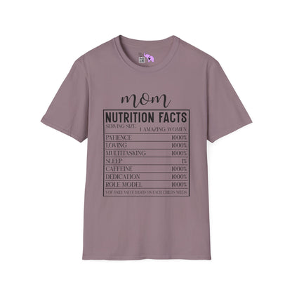 Mom Nutrition Facts Adult T-shirt